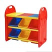 Liberty House Toys 6-Bin Storage Organiser Unit With Construction Tabletop