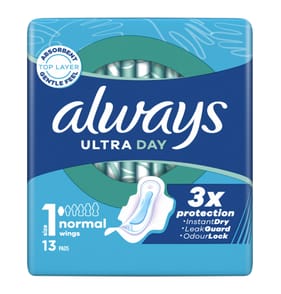 Always Ultra Day Normal With Wings Towels 13 Pads