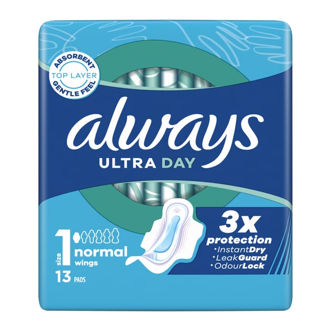 Always Ultra Day Normal With Wings Towels 13 Pads