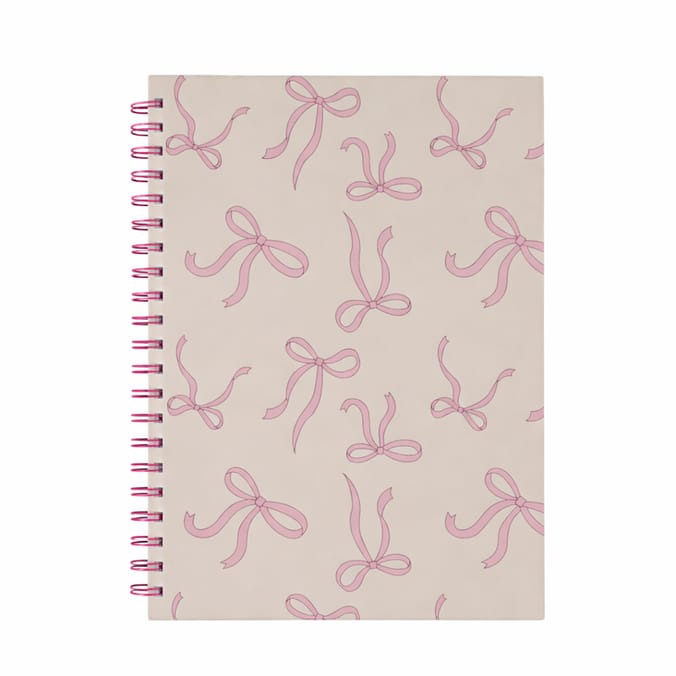 Stationery Store Bow Print A4 Notebook