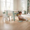 Liberty House Toys Kids Bookshelf Table And Chair - White & Forest Green