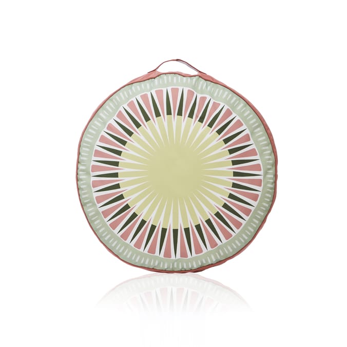 The Outdoor Edit Earthed Round Floor Cushion - Pink 