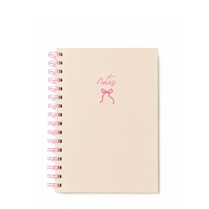 Back To School A5 Bow Print Notebook