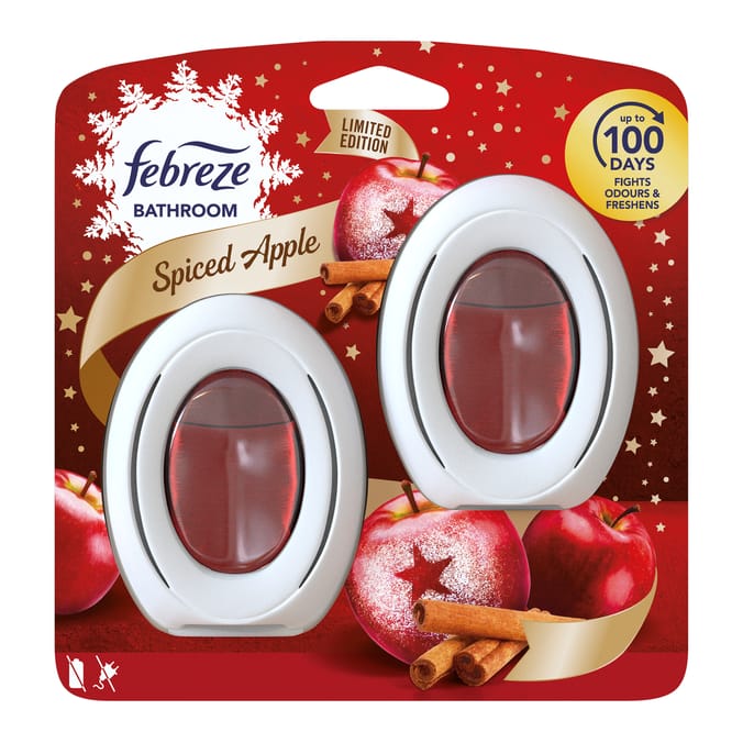 Febreze Bathroom Continuous Air Freshener 2 Counts - Spiced Apple