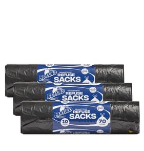 Buffalo Refuse 70L Drawstring Sacks 10 Pack x3