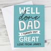 Personalised Well Done Dad... Card