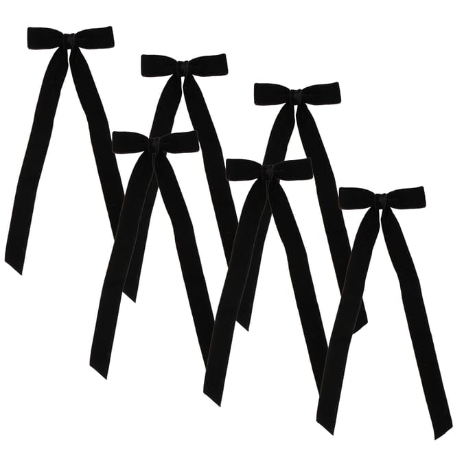 Festive Feeling Christmas Long Tail Bows 6 Pack