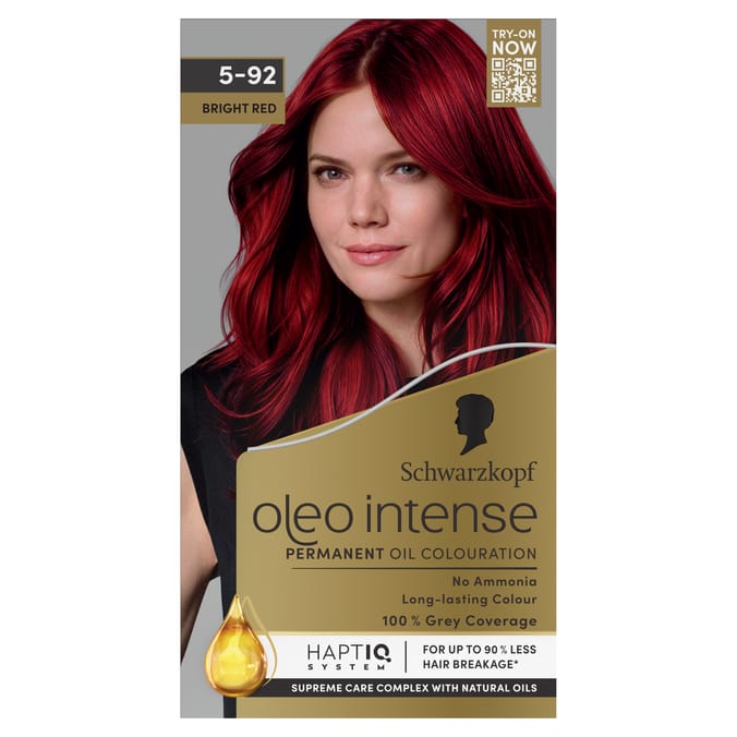 Schwarzkopf Oleo Intense Permanent Oil Colouration Hair Dye - 5-92 Bright Red