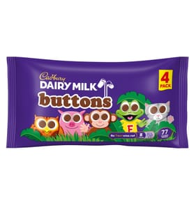 Cadbury Dairy Milk Chocolate Buttons 4 Pack Multipack 57.6g