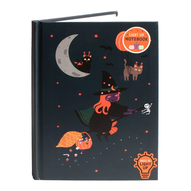 Hallow Scream Light Up Notebook - Witch | Home Bargains