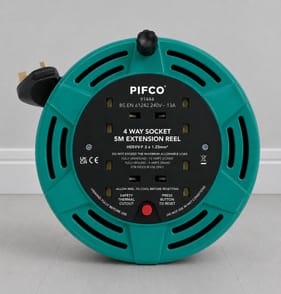 Pifco 4 Way Socket 5M Extension Reel