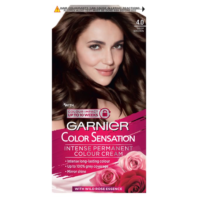 Garnier Color Sensation Permanent Hair Dye - 4.0 Deep Brown