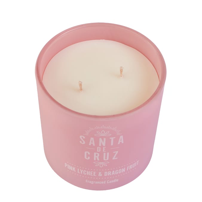 Santa De Cruz Scented Candle Jar 350g - Pink Lychee & Dragon Fruit 
