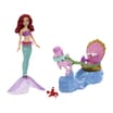 Disney Princess Ariel Mermaid Doll & Rolling Chariot HXV70