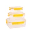 Kitchen Solutions Flat Clip Lock Containers 3 Pack