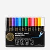 Colvin & Co Artists' Acrylic Paint Markers 12 Pack