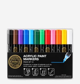 Colvin & Co Artists' Acrylic Paint Markers 12 Pack