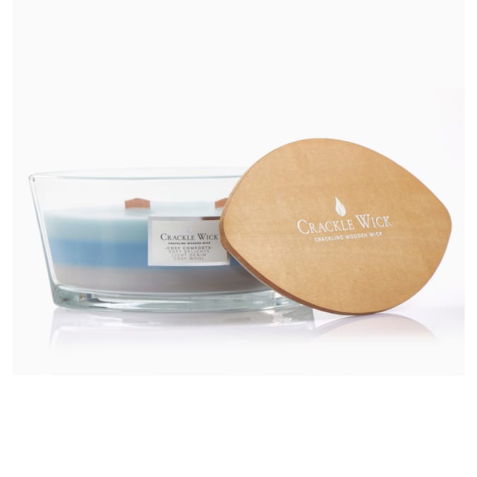 Crackle Wick Scented Candle - Cosy Comforts 