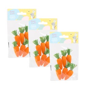 Hoppy Easter Decorative Carrots 6 Pack x3