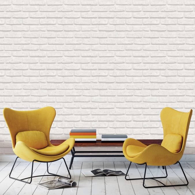 K2 Living Wallcovering Brick - White