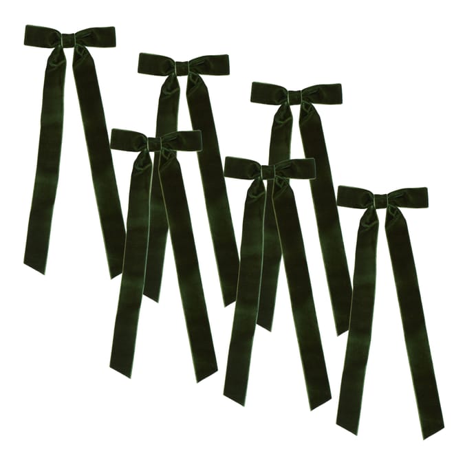 Festive Feeling Christmas Long Tail Bows 6 Pack