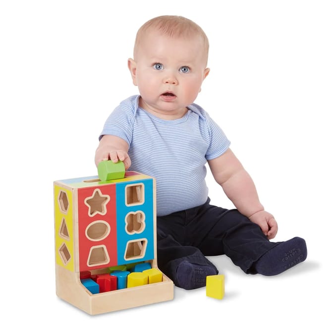 Melissa & Doug Wooden Block Shape Sorter