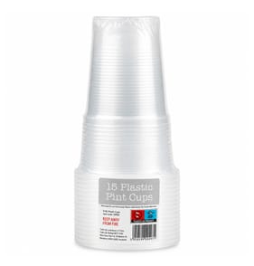 15 Plastic Pint Tumblers