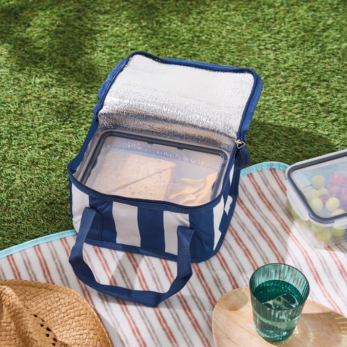 Summer Small Cooler Bag - Blue Stripe