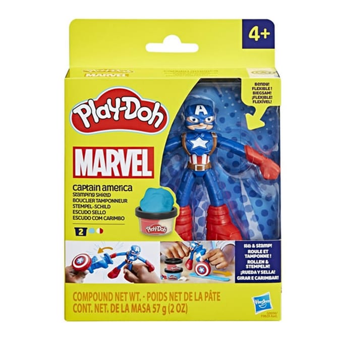 Play-Doh Marvel Captain America Stamping Shield Action Figure Playset