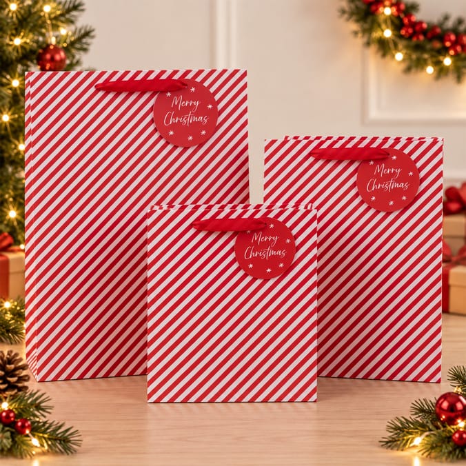 Festive Feeling Gift Bag Set - Candy Cane