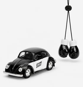 Jada Punch Buggy 1959 VW Beetle & Boxing Gloves - Black & White