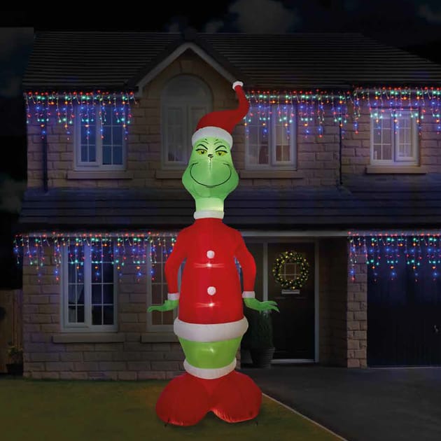 Merry Grinchmas 16.5ft Inflatable Grinch Home Bargains