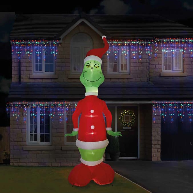 Merry Grinchmas 16.5ft Inflatable Grinch | Home Bargains