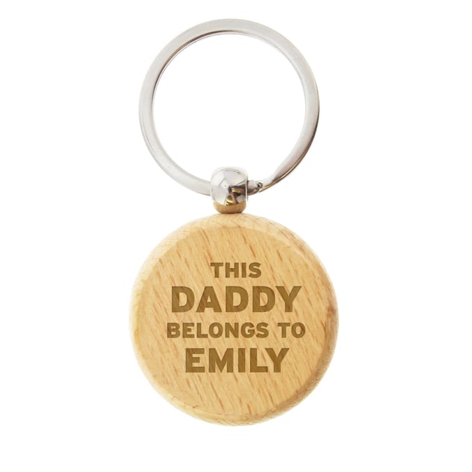 Personalised This...Belongs To Wooden Keyring