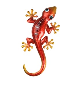 Jardin Metal Lizard Garden Wall Art - Red