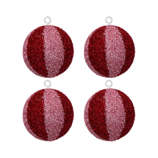Festive Feeling 15cm Foam Baubles 4 Pack