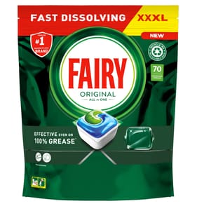 Fairy Original All In One Dishwasher Tablets Regular 70 Tablets