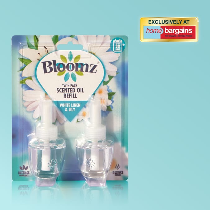 Bloomz Scented Oil Refill Twin Pack 2x 20ml - White Linen & Lily