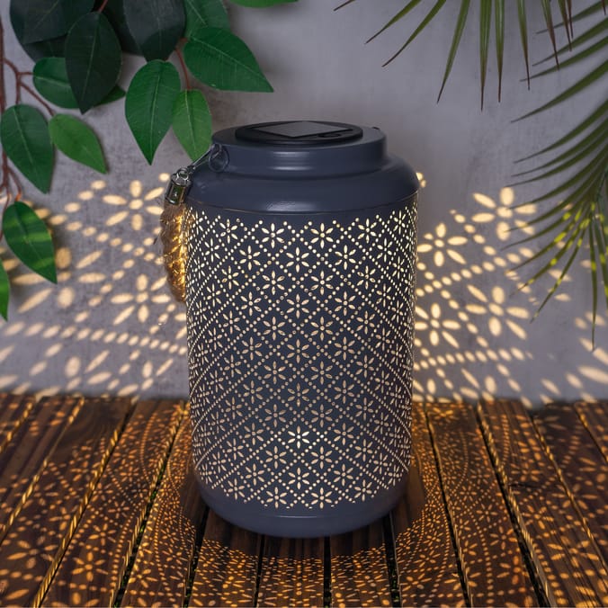 The Outdoor Living Collection Mosaic Style Solar Lantern Home