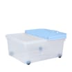 Wham 30L Plastic Storage Box with Wheels & Folding Lid