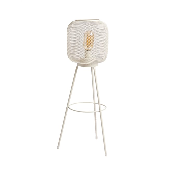 Home Collections: Mesh Standing LED Lamp - Cream