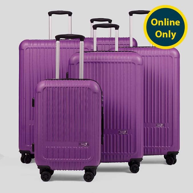 Super 5 Little Venice Hard Shell Suitcase Set of 5 - Purple