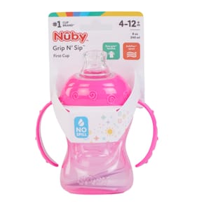 Nûby Grip N' Sip First Cup 4-12m 240ml - Pink