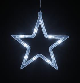 Prestige Battery Operated LED Star Hanging Window Light - Cool White