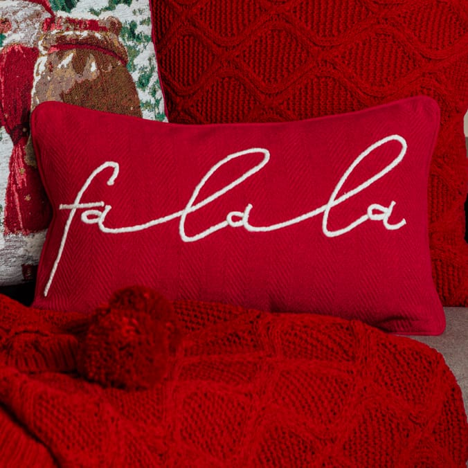 Festive Feeling Fa La la Cushion