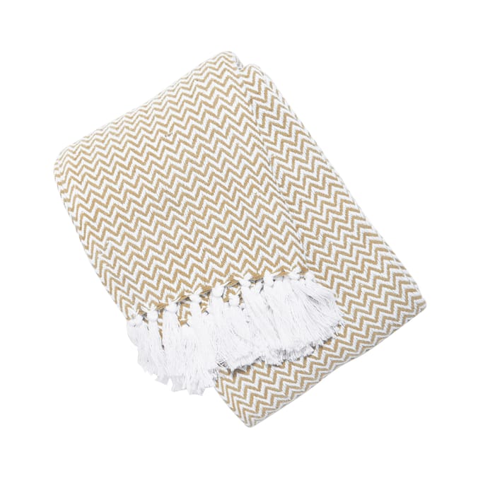 The Outdoor Living Collection Chevron Cotton Throw Home Bargains