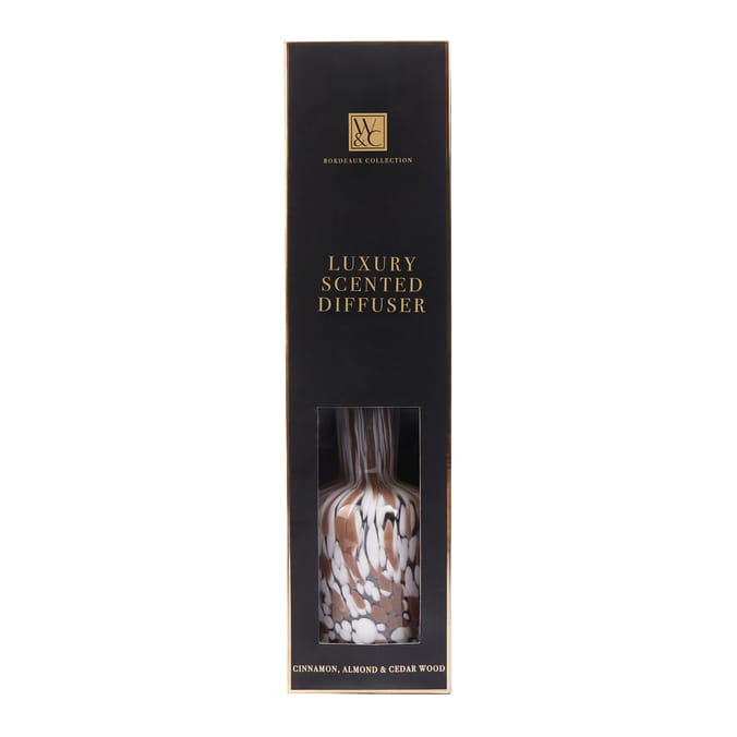 Bordeaux Collection Scented Reed Diffuser 500ml - Cinnamon, Almond & Cedar Wood