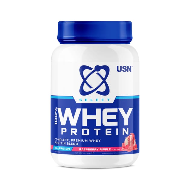 USN Selected 100 Whey Protein 908g Raspberry Ripple Home Bargains
