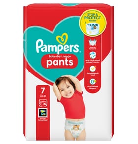 Pampers Baby-Dry Nappy Pants 16's Size 7