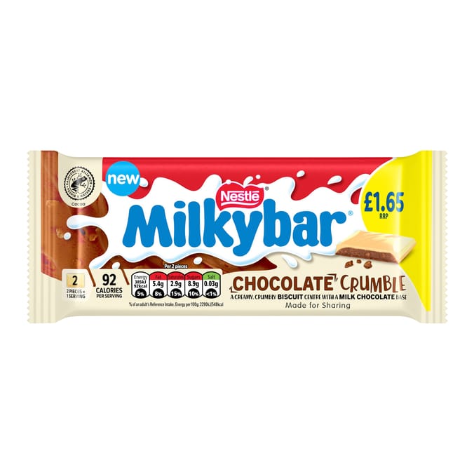 Milkybar Chocolate Crumble White Chocolate Bar 84g